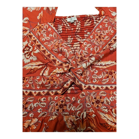 Eclipse Floral Red Jumpsuit - Picture 7 of 8